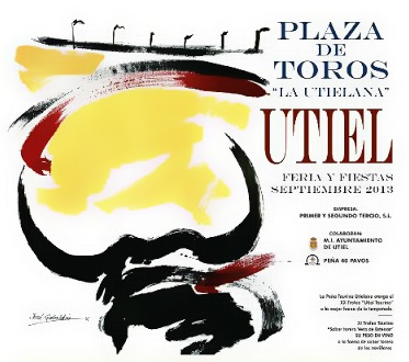 Obra gráfica -Jose Gabaldon- Cartel Toros en Utiel 2013